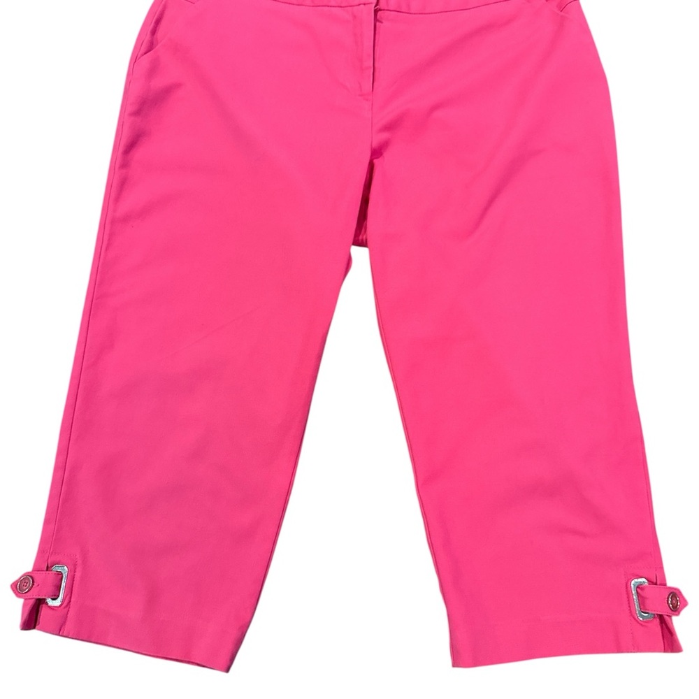 Rafaella Curvy Hot Pink Capri Pants - size 14